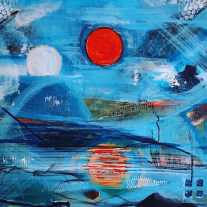 Reflecting on the Sunrise Kiss,Amanda Lyon-Smith,artist,teignmouth,devon