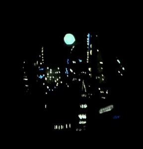 Lunar Living - London Scene City Painting